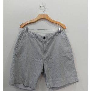 Billy Reid Shorts‎ Mens Size 36 Gray Cotton Chino Casual Striped Bermuda USA